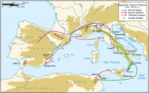 Invasions during the second Punic war